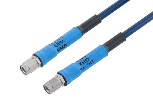 PE-TC195 Series Phase Stable Test Cable SMA Male to SMA Male to 18 GHz 24 Inch Length ,RoHS