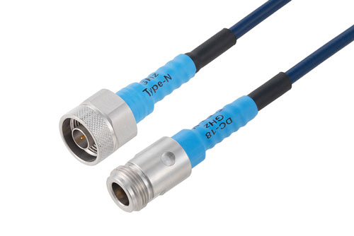 PE-TC195 Series Phase Stable Test Cable N Male to N Female to 18 GHz 24 Inch Length ,RoHS