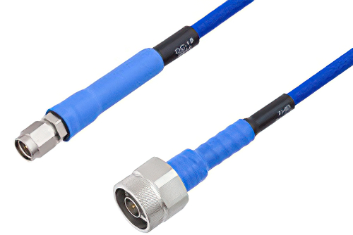 PE-TC195 Series Phase Stable Test Cable SMA Male to N Male to 18 GHz 24 Inch Length ,RoHS