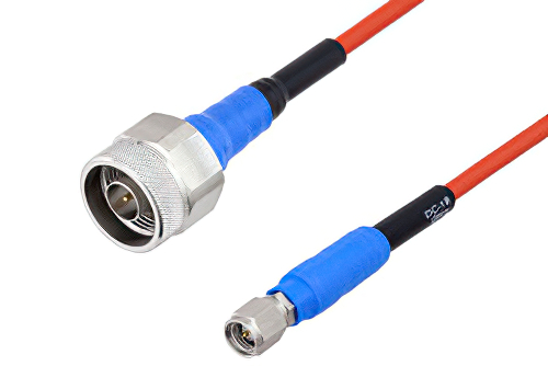 PE-TC151 Series Phase Stable Test Cable SMA Male to N Male to 18 GHz 48 Inch Length ,RoHS