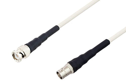 BNC Male to BNC Female Low Frequency Low Loss Cable Using PE-SF200LL Coax, RoHS