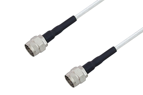 75 Ohm N Male to 75 Ohm N Male Low Frequency Cable 36 Inch Length Using 75 Ohm PE-SF200LL75 Coax, RoHS