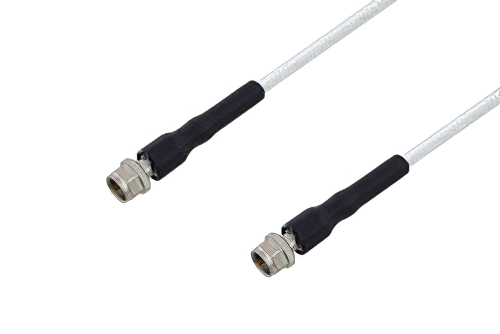 75 Ohm F Male to 75 Ohm F Male Low Frequency Cable 48 Inch Length Using 75 Ohm PE-SF200LL75 Coax, RoHS