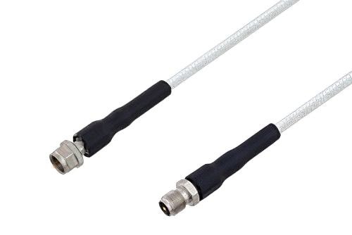 75 Ohm F Male to 75 Ohm F Female Low Frequency Cable 24 Inch Length Using 75 Ohm PE-SF200LL75 Coax, RoHS