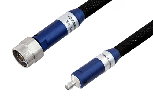VNA Ruggedized Test Cable N Male to SMA Female 18GHz 48 Inch Length, RoHS