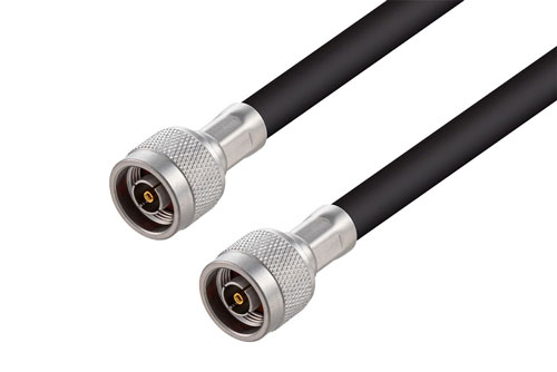 Reverse Polarity N Plug to Reverse Polarity N Plug Cable 72 Inch Length Using RG8 Coax , LF Solder