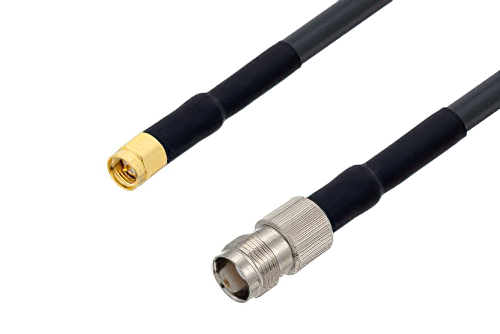SMA Male to TNC Female Cable 12 Inch Length Using LMR-240 Coax with HeatShrink