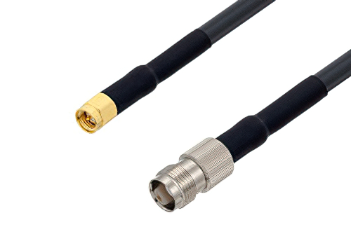 SMA Male to TNC Female Cable 50 cm Length Using LMR-240 Coax with HeatShrink