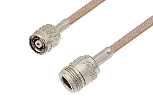 N Female to Reverse Polarity TNC Male Cable Using RG400 Coax