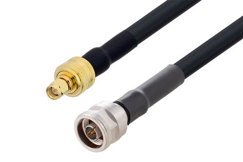 N Male to SMA Male Cable Using LMR-400-UF Coax with HeatShrink