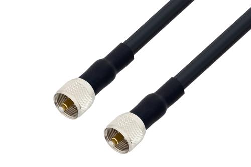 UHF Male to UHF Male Low Loss Cable Using LMR-400-DB Coax with HeatShrink