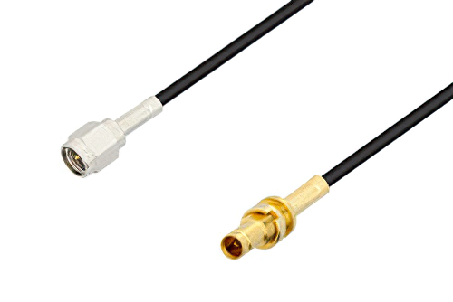 SMA Male to 1.0/2.3 Jack Bulkhead Cable Using LMR-100 Coax