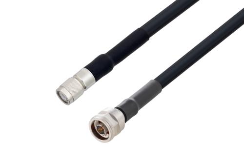 TNC Male to N Male Low Loss Cable Using LMR-400-UF Coax with HeatShrink
