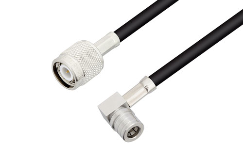 TNC Male to QMA Male Right Angle Low Loss Cable Using LMR-195 Coax