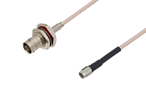 SSMA Male to BNC Female Bulkhead Cable Using RG316 Coax