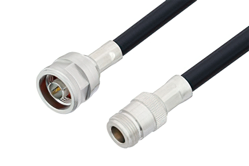 N Male to N Female Cable 24 Inch Length Using LMR-400 Coax