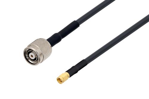 Reverse Polarity TNC Plug to SMA Male Low Loss Cable Using LMR-240 Coax with HeatShrink