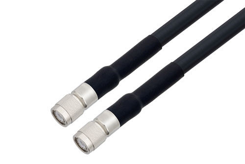 TNC Male to TNC Male Low Loss Cable Using LMR-400-UF Coax with HeatShrink