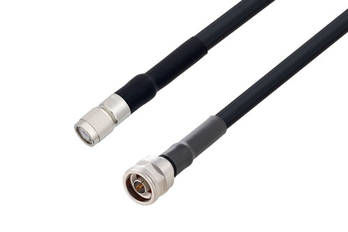 TNC Male to N Male Low Loss Cable Using LMR-400 Coax with HeatShrink