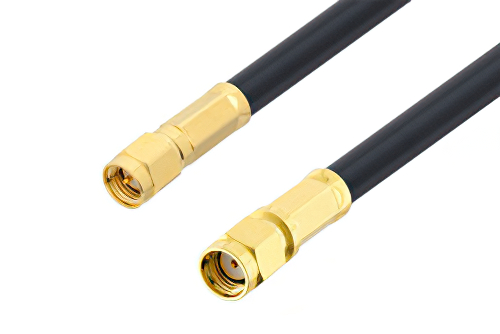 SMA Male to Reverse Polarity SMA Male Cable 100 cm Length Using LMR-240 Coax