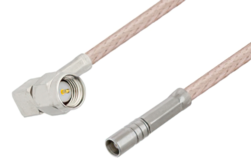 SMA Male Right Angle to MCX Jack Cable 12 Inch Length Using RG316-DS Coax