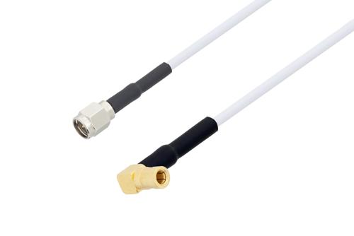 SMA Male to SSMB Plug Right Angle Cable Using RG188 Coax with HeatShrink