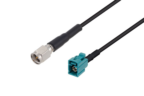 SMA Male to Water Blue FAKRA Jack Low Loss Cable Using LMR-100 Coax