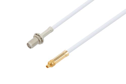 SMA Female Bulkhead to MMCX Plug Cable Using RG188-DS Coax