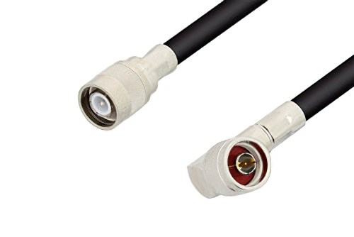 N Male Right Angle to SC Male Cable Using RG214 Coax