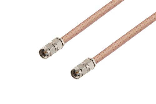 Clamped SMA Male to SMA Male Low Loss Cable Using PE-P195 Coax