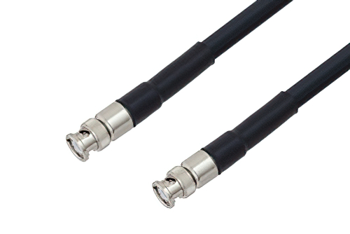 BNC Male to BNC Male Cable 12 Inch Length Using LMR-400-DB Coax