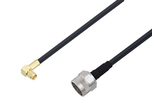 SMA Male Right Angle to N Male Low Loss Cable Using LMR-240 Coax
