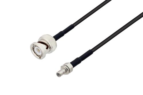 SMB Jack to BNC Male Cable Using RG174 Coax with HeatShrink