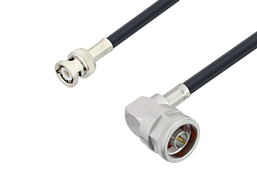 N Male Right Angle to BNC Male Cable Using LMR-240-DB Coax