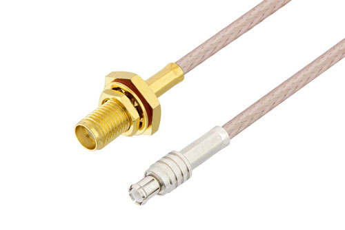 SMA Female Bulkhead to MCX Plug Cable Using RG316 Coax