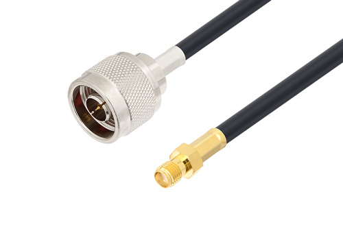 SMA Female to N Male Low Loss Cable Using LMR-240-UF Coax