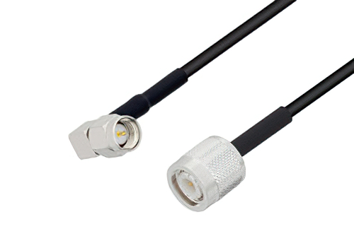SMA Male Right Angle to TNC Male Cable 36 Inch Length Using LMR-100 Coax