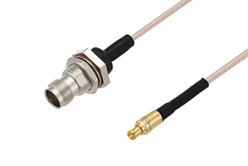 75 Ohm TNC Female Bulkhead to 75 Ohm MCX Plug Cable Using 75 Ohm RG179 Coax with HeatShrink