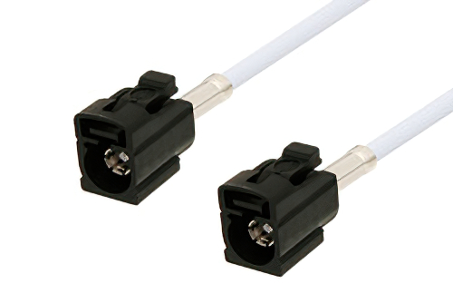Black FAKRA Jack to FAKRA Jack Cable 60 Inch Length Using RG188-DS Coax