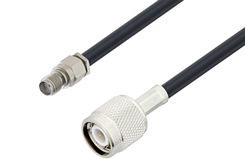 SMA Female to TNC Male Cable 60 Inch Length Using LMR-195-FR Coax , LF Solder