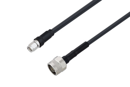 SMA Male to N Male Low Loss Cable Using LMR-240 Coax with Times Microwave Components