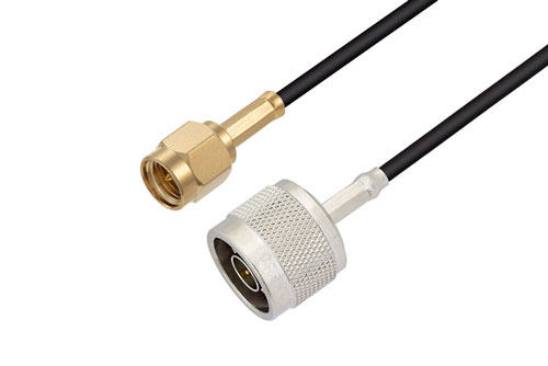 SMA Male to N Male Low Loss Cable Using LMR-100 Coax
