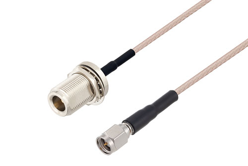 N Female Bulkhead to SMA Male Cable Using RG316 Coax