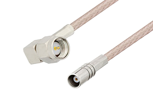 SMA Male Right Angle to MCX Jack Cable 100 cm Length Using RG316 Coax