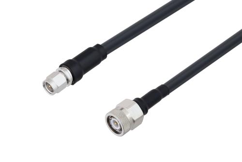 SMA Male to TNC Male Low Loss Cable Using LMR-240 Coax with Times Microwave Components