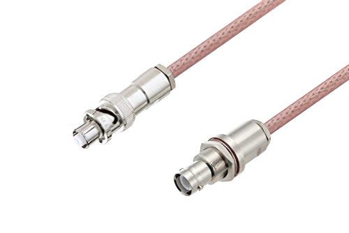 SHV Plug to SHV Jack Bulkhead Cable 36 Inch Length Using RG142 Coax