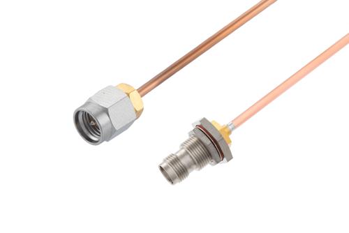 SMA Male to TNC Female Bulkhead Cable Using RG402 Coax