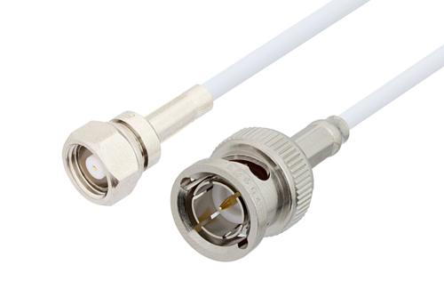 75 Ohm SMC Plug to 75 Ohm BNC Male Cable Using 75 Ohm RG187 Coax