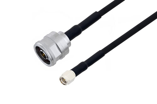SMA Male to N Male Cable Using RG223 Coax with HeatShrink