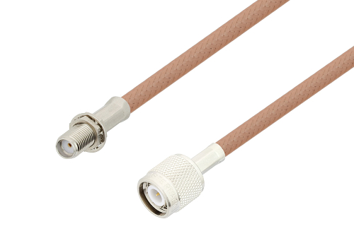 SMA Female Bulkhead to TNC Male Cable 150 cm Length Using RG400 Coax